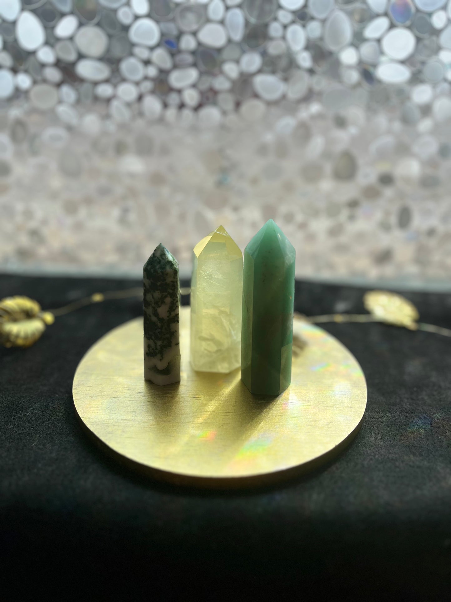 Manifesting Abundance Bundle (Citrine, Green Aventurine & Moss Agate Towers)